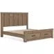 Garistyn Light Brown King Storage Panel Bed