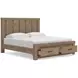 Garistyn Light Brown King Storage Panel Bed