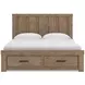 Garistyn Light Brown King Storage Panel Bed