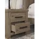 Garistyn Light Brown 2 Drawer Nightstand with USB Charging
