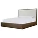 Carino Cocoa and Beige California King Upholstered Panel Bed