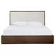 Carino Cocoa and Beige California King Upholstered Panel Bed