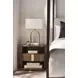 Carino Cocoa and Gold 1 Drawer Open Nightstand