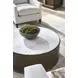 Carino Cocoa and Beige Round Marble Top Cocktail Table