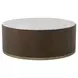 Carino Cocoa and Beige Round Marble Top Cocktail Table