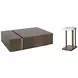 Carino Cocoa and Gold Rectangular Occasional Table Set