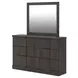 Agrander Dark Brown Rectangular Dresser Mirror