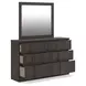 Agrander Dark Brown Panel Bedroom Set