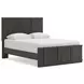 Agrander Dark Brown Queen Panel Platform Bed