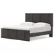 Agrander Dark Brown King Panel Platform Bed