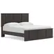 Agrander Dark Brown King Panel Platform Bed