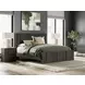 Agrander Dark Brown King Panel Platform Bed