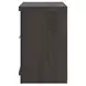 Agrander Dark Brown 2 Drawer Nightstand with USB Charging