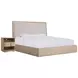 Carino Sand Cerused and Beige Upholstered Panel Bedroom Set