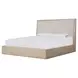 Carino Sand Cerused and Beige Upholstered Panel Bedroom Set