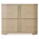 Carino Sand Cerused and Beige Upholstered Panel Bedroom Set