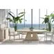Carino Sand Cerused and Beige Upholstered Dining Side Chair