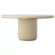 Carino Sand Cerused and Gold Round Dining Room Set