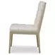 Carino Sand Cerused and Beige Upholstered Dining Side Chair