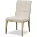 Carino Sand Cerused and Beige Upholstered Dining Side Chair