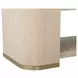 Carino Sand Cerused and Beige Upholstered Storage Bed Bench