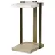 Carino Sand Cerused and Beige Rectangular Marble Top Drinks Table