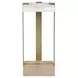 Carino Sand Cerused and Beige Rectangular Marble Top Drinks Table
