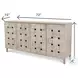 Hearthwood Wooden Weave Grey Wash 4 Door Credenza