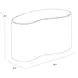 Ishiko Light Brown and Warm Brown Free Form Medium Concrete Top Outdoor Cocktail Table