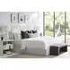 Carino Frost and Beige King Upholstered Panel Bed