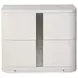 Carino Frost and Gray 2 Drawer Nightstand