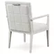 Carino Gray Upholstered Dining Arm Chair