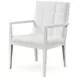 Carino Gray Upholstered Dining Arm Chair