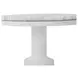 Carino Frost and Beige Round Marble Top Side Table