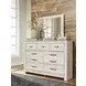 Bellaby Whitewash 7 Drawer Dresser and Rectangular Mirror