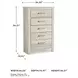 Bellaby Whitewash Five Drawer Chest
