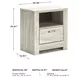 Bellaby Whitewash One Drawer Nightstand