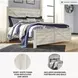 Bellaby Whitewash King Crossbuck Panel Bed