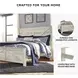 Bellaby Whitewash King Crossbuck Panel Bed