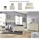 Bellaby Whitewash King Crossbuck Panel Bed