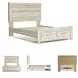 Bellaby Whitewash Queen Platform Storage Bed
