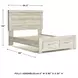 Bellaby Whitewash Queen Platform Storage Bed