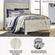 Bellaby Whitewash Queen Crossbuck Panel Bed