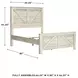 Bellaby Whitewash Queen Crossbuck Panel Bed