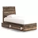 Zadilyn Brown Twin Storage Panel Bed