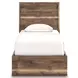 Zadilyn Brown Twin Storage Panel Bed