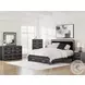 Ravalori Black King Upholstered Panel Storage Bed