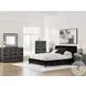 Ravalori Black Queen Upholstered Bed