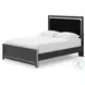Ravalori Black Queen Panel Upholstered Bed