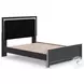 Ravalori Black Queen Panel Upholstered Bed